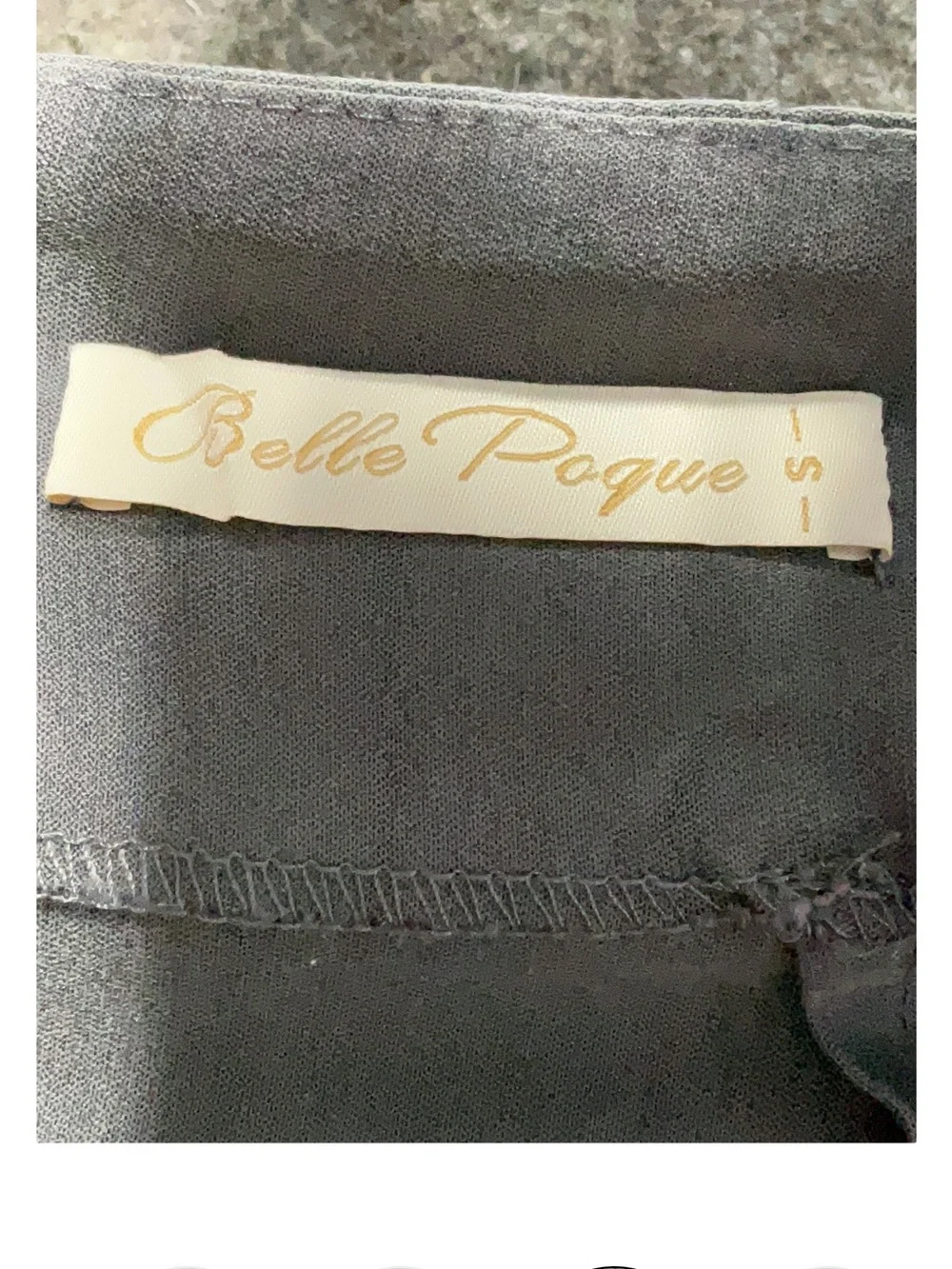 Belle Poque Charcoal Pencil Midi Skirt with Bow Detail, Small, EUC
